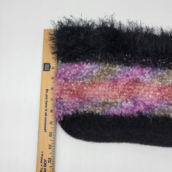 Handmade Felted Wool Purse Tote Clutch Bag Multi‎ Colored Pink Purple No Straps - Picture 6 of 6